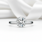 1ct Diamond Option 14k White Gold Engagement Ring-Black Diamonds New York