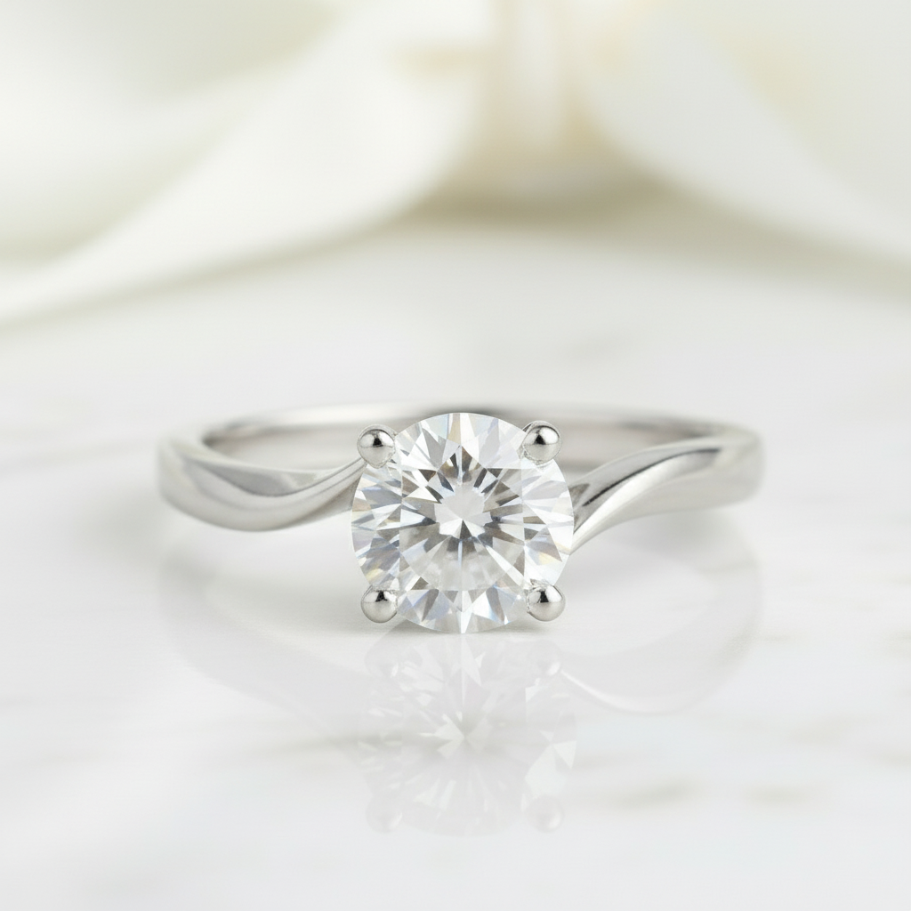 1ct Diamond 14k White Gold Ring-Black Diamonds New York