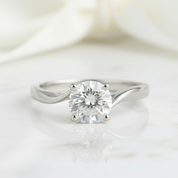 1ct Diamond 14k White Gold Ring-Black Diamonds New York