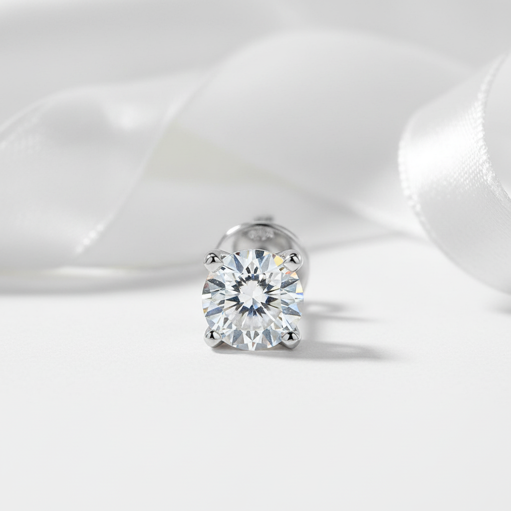 1ct Diamond Option 1pc Men's Earrings-Black Diamonds New York