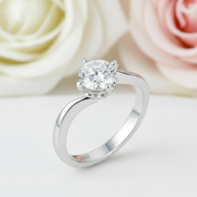 1ct Diamond Swirl Solitaire Ring-Black Diamonds New York