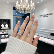 1ct Diamond Swirl Solitaire Ring-Black Diamonds New York