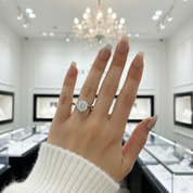 1ct Diamond Swirl Solitaire Ring-Black Diamonds New York