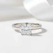 1ct Princess Cut Diamond Option 14k White Gold-Black Diamonds New York