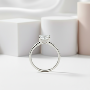 1.0 Ct Princess Cut Diamond Solitaire Engagement Ring-Black Diamonds New York