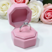 1ct Round Cut Diamond Classic 6 Prong Engagement Ring-Black Diamonds New York