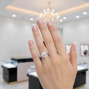 1ct Round Cut Diamond Classic 6 Prong Engagement Ring-Black Diamonds New York