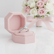 1ct Round Cut Diamond 14k White Gold Engagement Ring-Black Diamonds New York