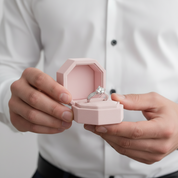 1ct Round Cut Diamond 14k White Gold Engagement Ring-Black Diamonds New York