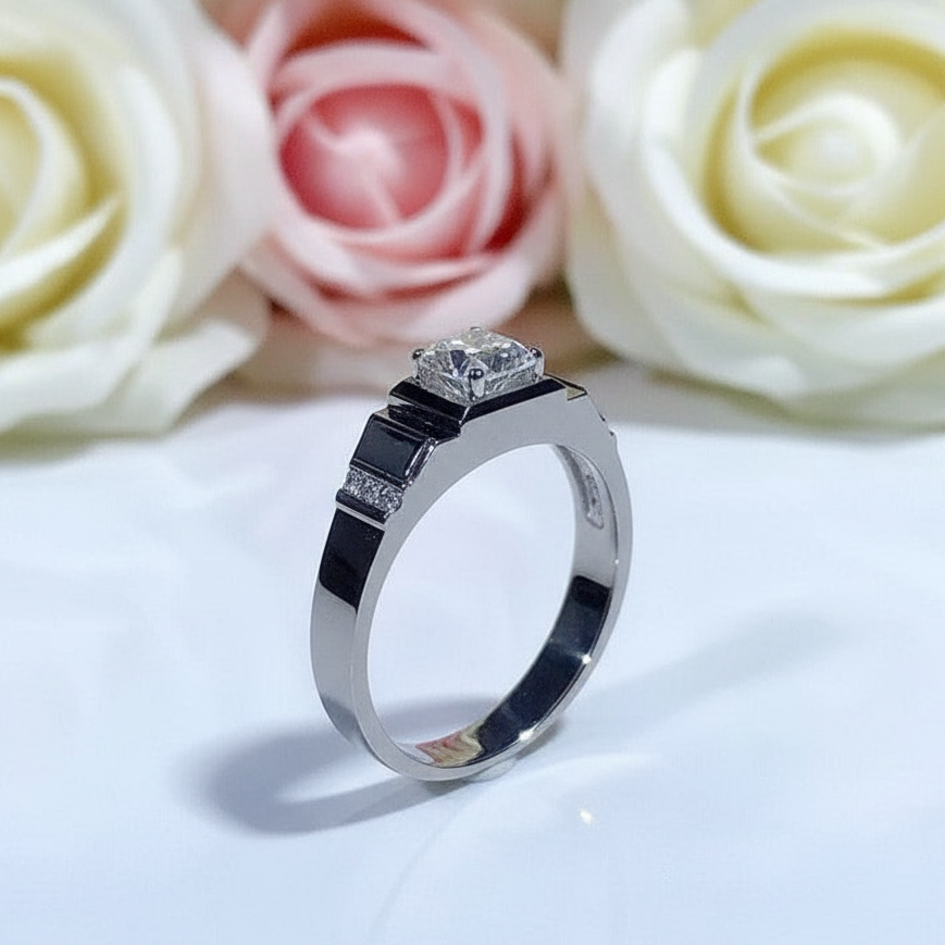 1ct Round Diamond Simple Classic Ring-Black Diamonds New York