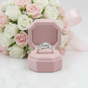 Three-Stone Swirl Engagement Ring Set with Diamond Option-Black Diamonds New York