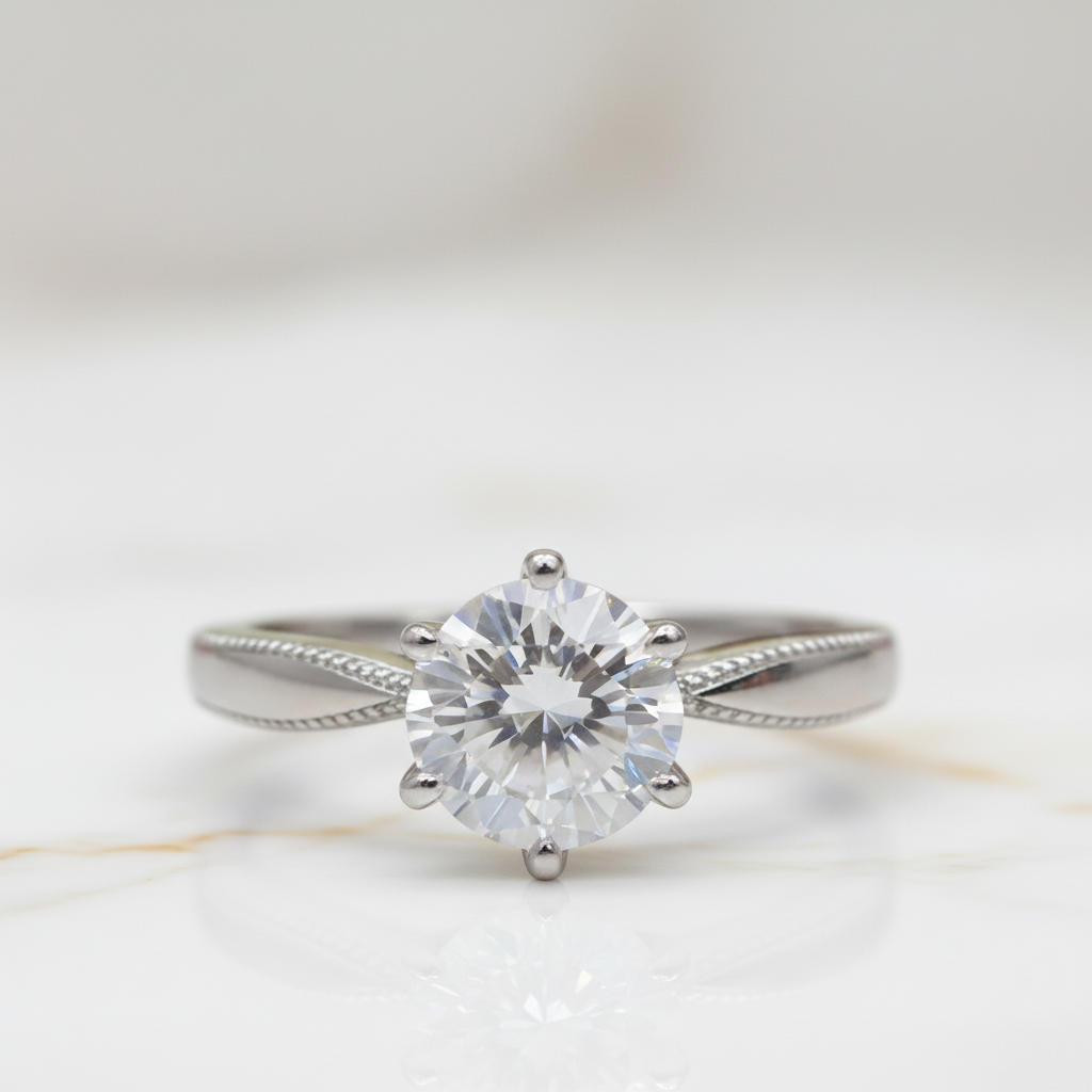 1.0 Ct Single Row Diamond Option Ring-Black Diamonds New York