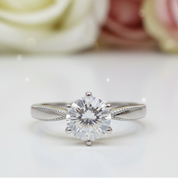 1.0 Ct Single Row Diamond Ring-Black Diamonds New York