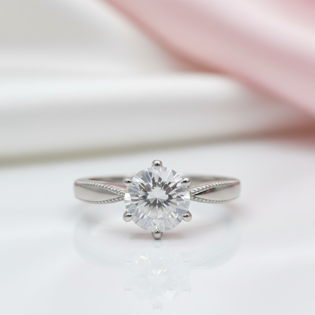 1.0 Ct Single Row Diamond Option Ring-Black Diamonds New York