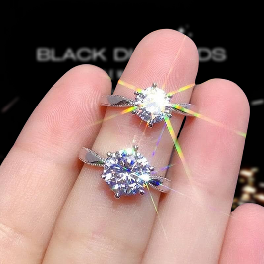 1ct Single Row Diamond Ring-Black Diamonds New York