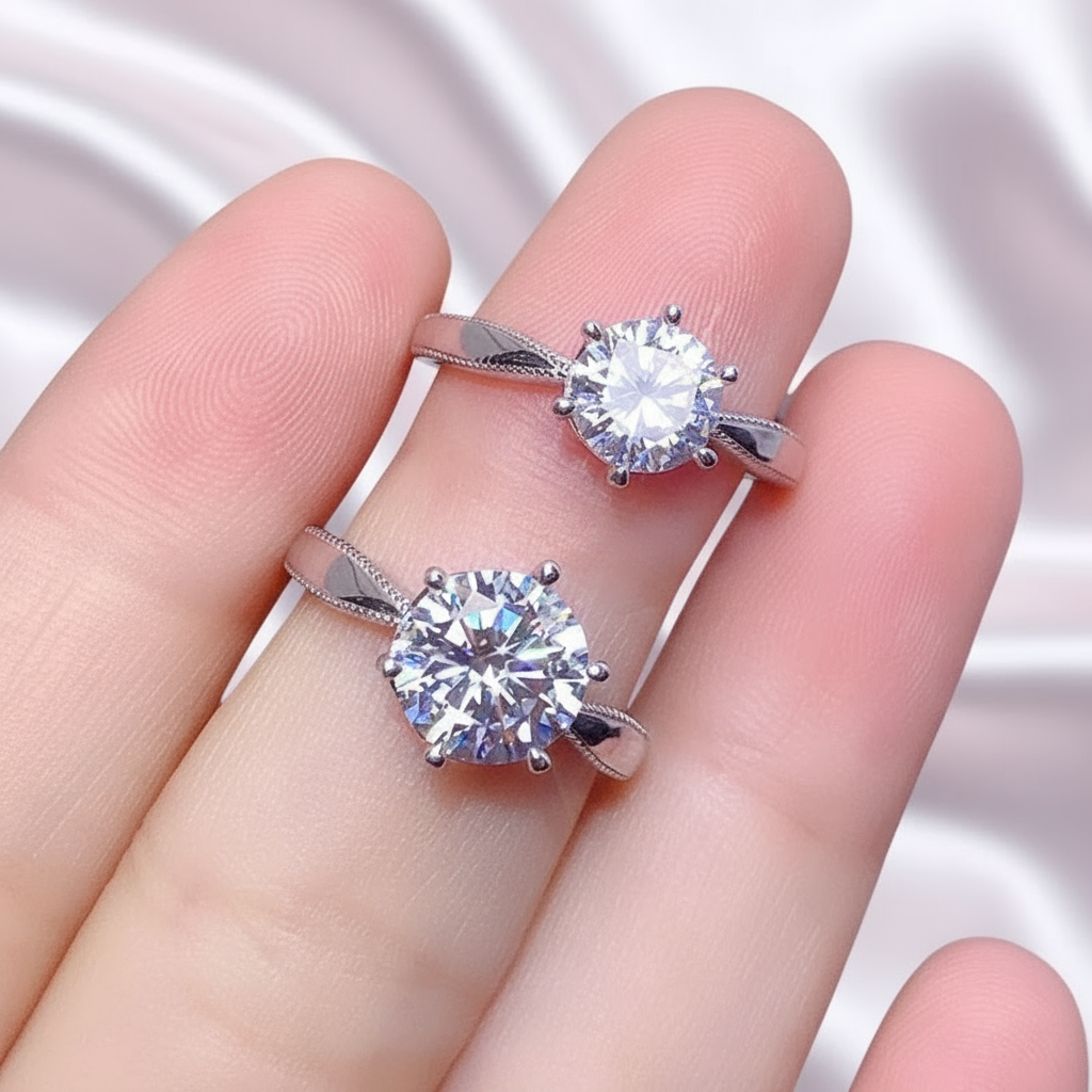 1.0 Ct Single Row Diamond Ring-Black Diamonds New York