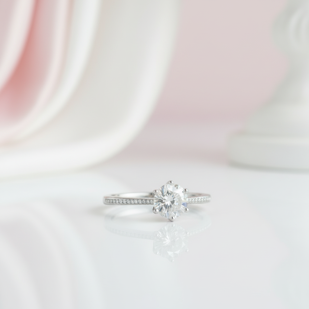 1Ct VVS1 Diamond Option Promise Ring-Black Diamonds New York