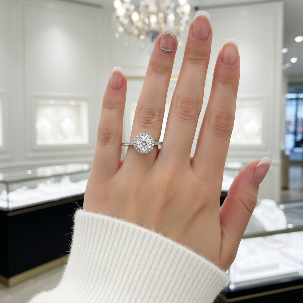 1ct VVS1 Diamond Ring Wedding Engagement Ring-Black Diamonds New York