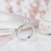 1Ct VVS1 Diamond Option Twist Promise Ring-Black Diamonds New York