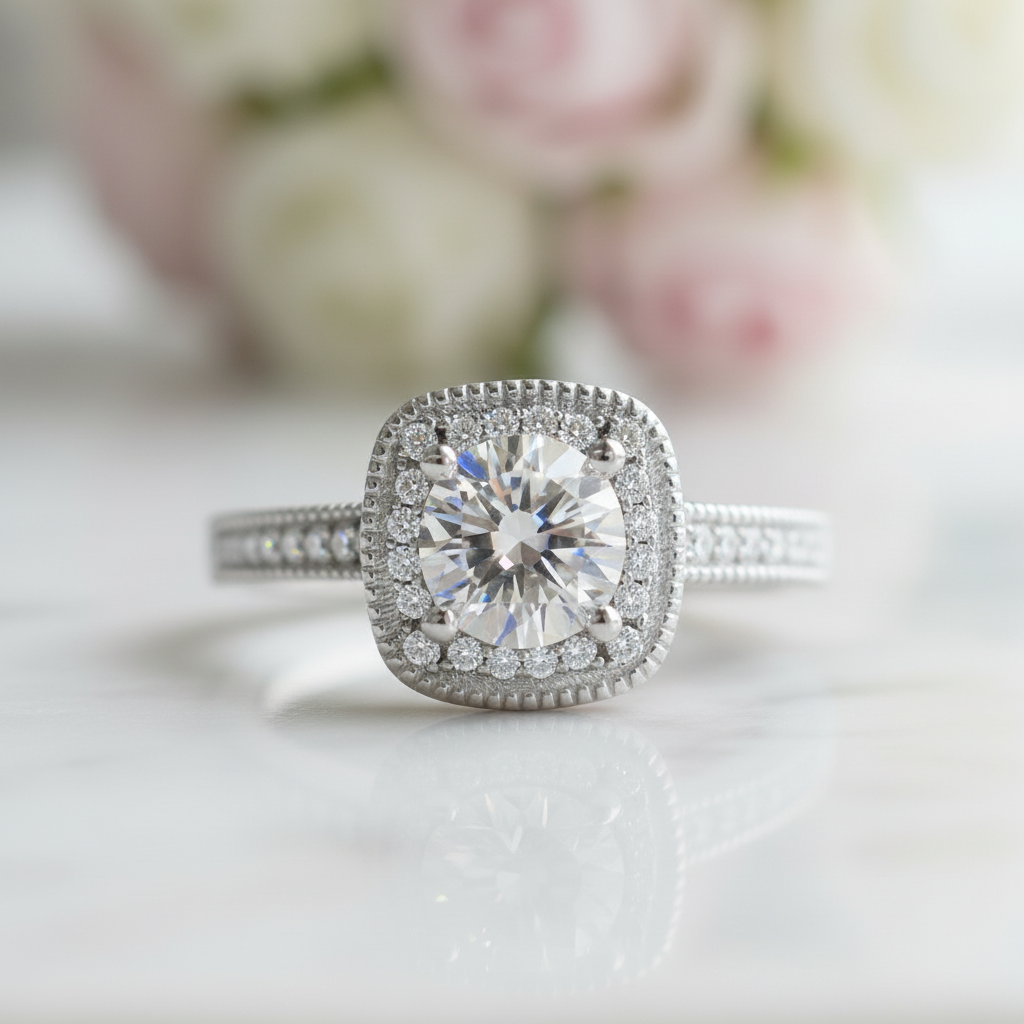 1ct Diamond Option Solitaire Wedding Ring-Black Diamonds New York