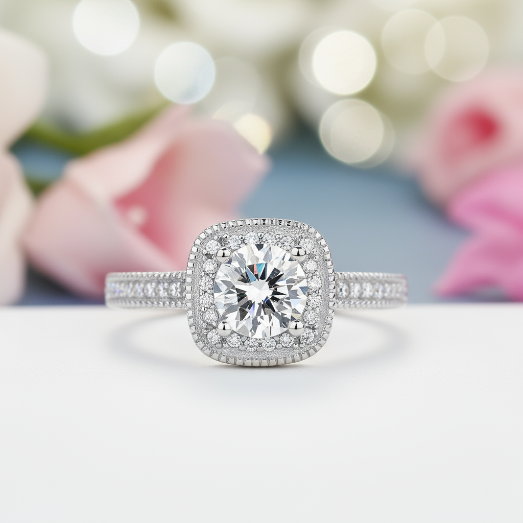 1ct Diamond Solitaire Wedding Ring-Black Diamonds New York