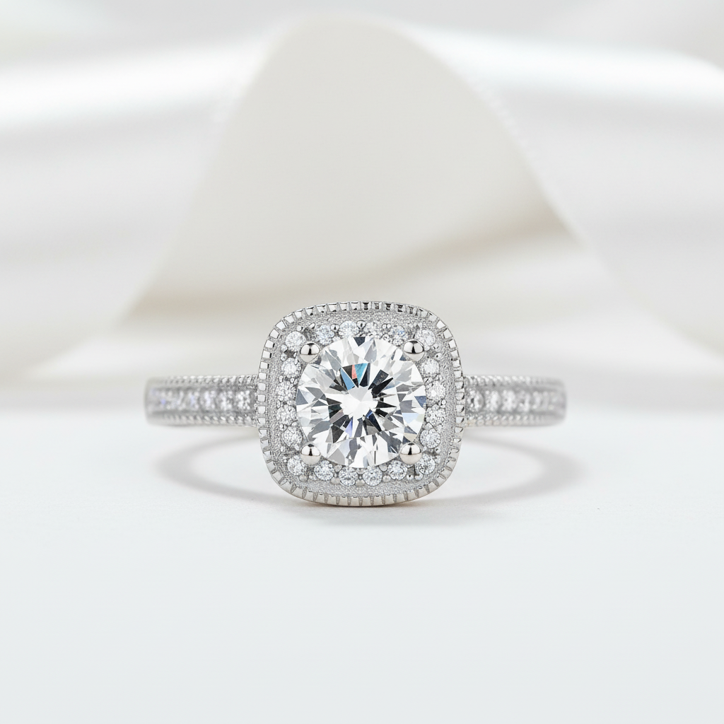 1ct Diamond Solitaire Wedding Ring-Black Diamonds New York