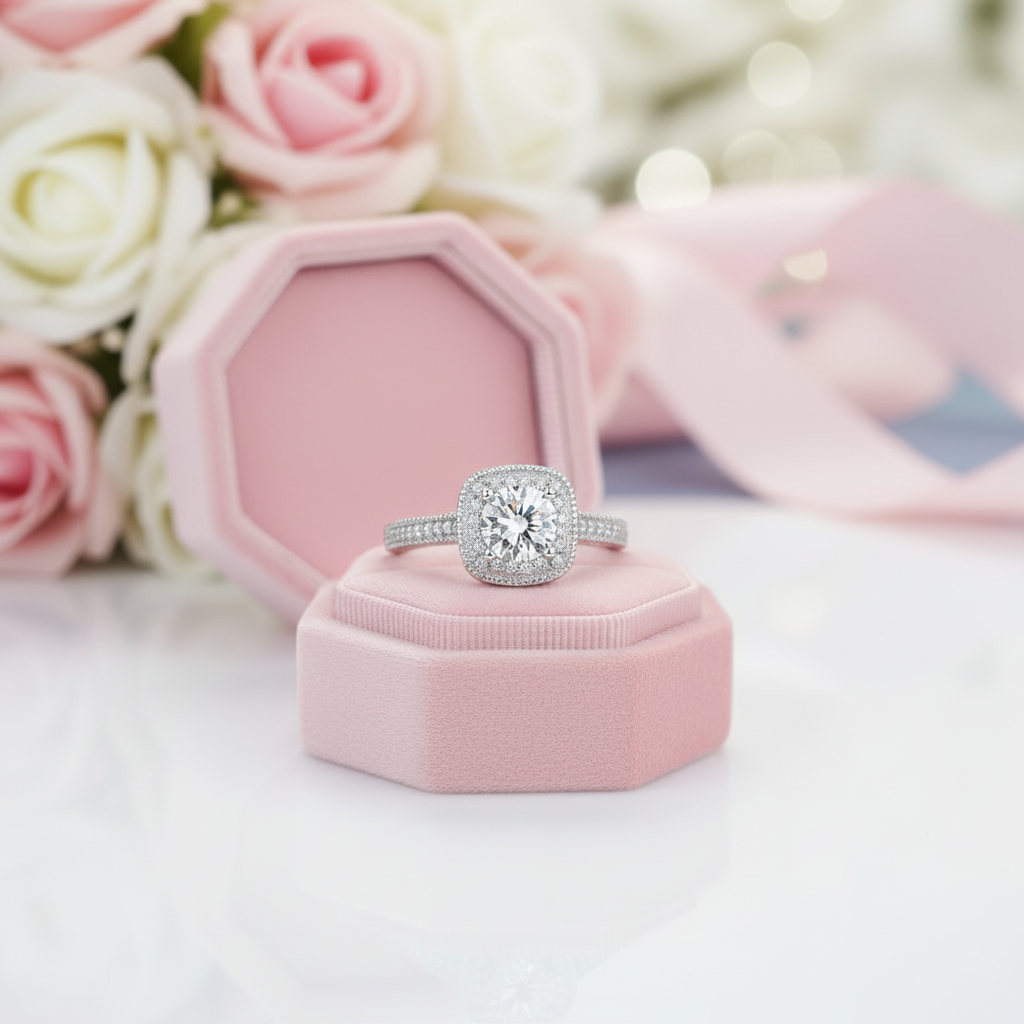 1ct Diamond Solitaire Wedding Ring-Black Diamonds New York