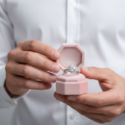 1ct Halo Diamond Ring-Black Diamonds New York