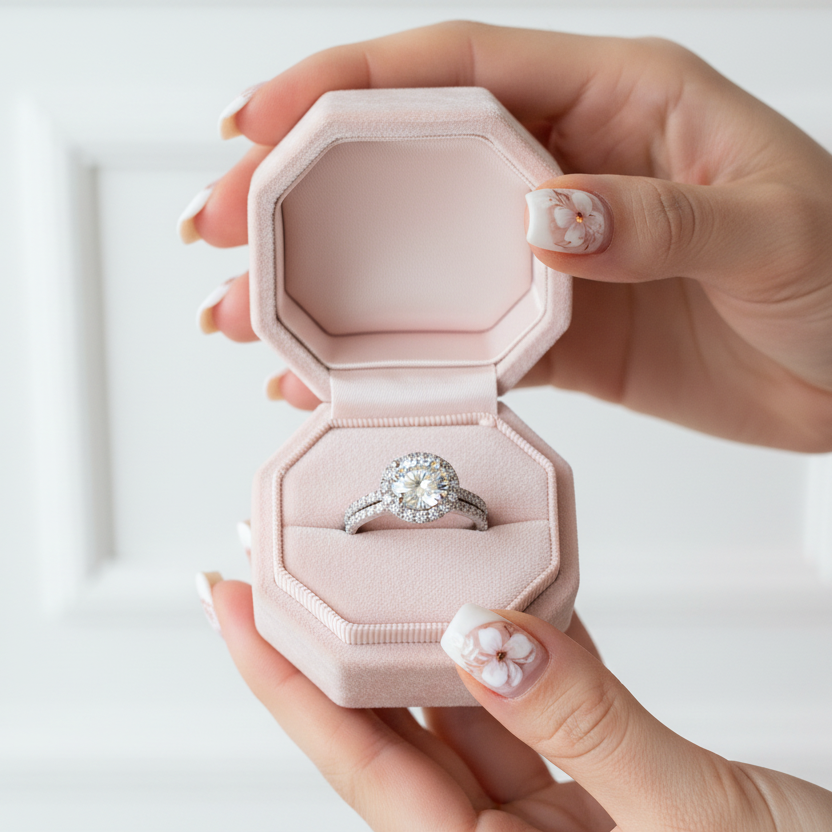 1ct Halo Diamond Ring-Black Diamonds New York