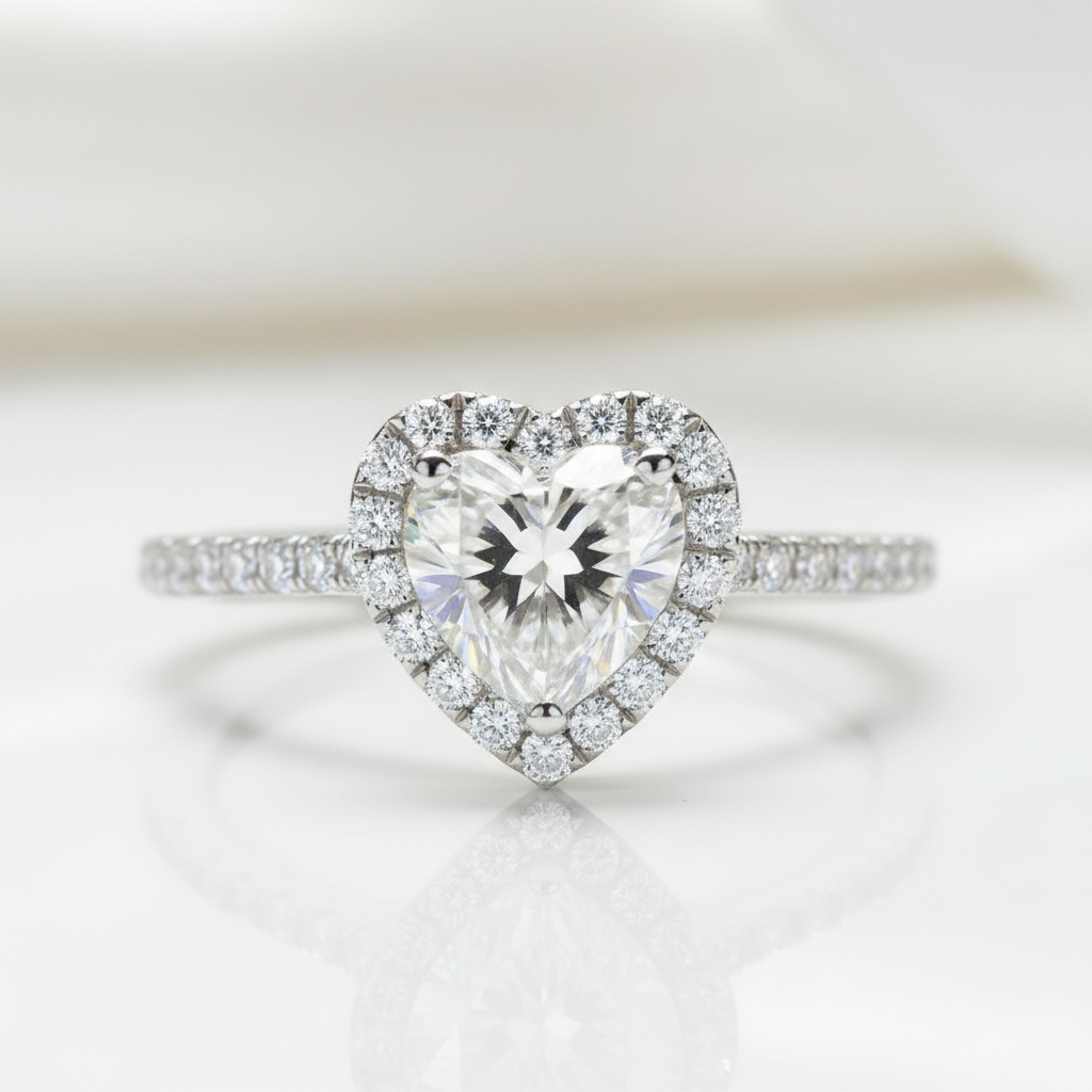 1ct Heart Cut Diamond Ring-Black Diamonds New York