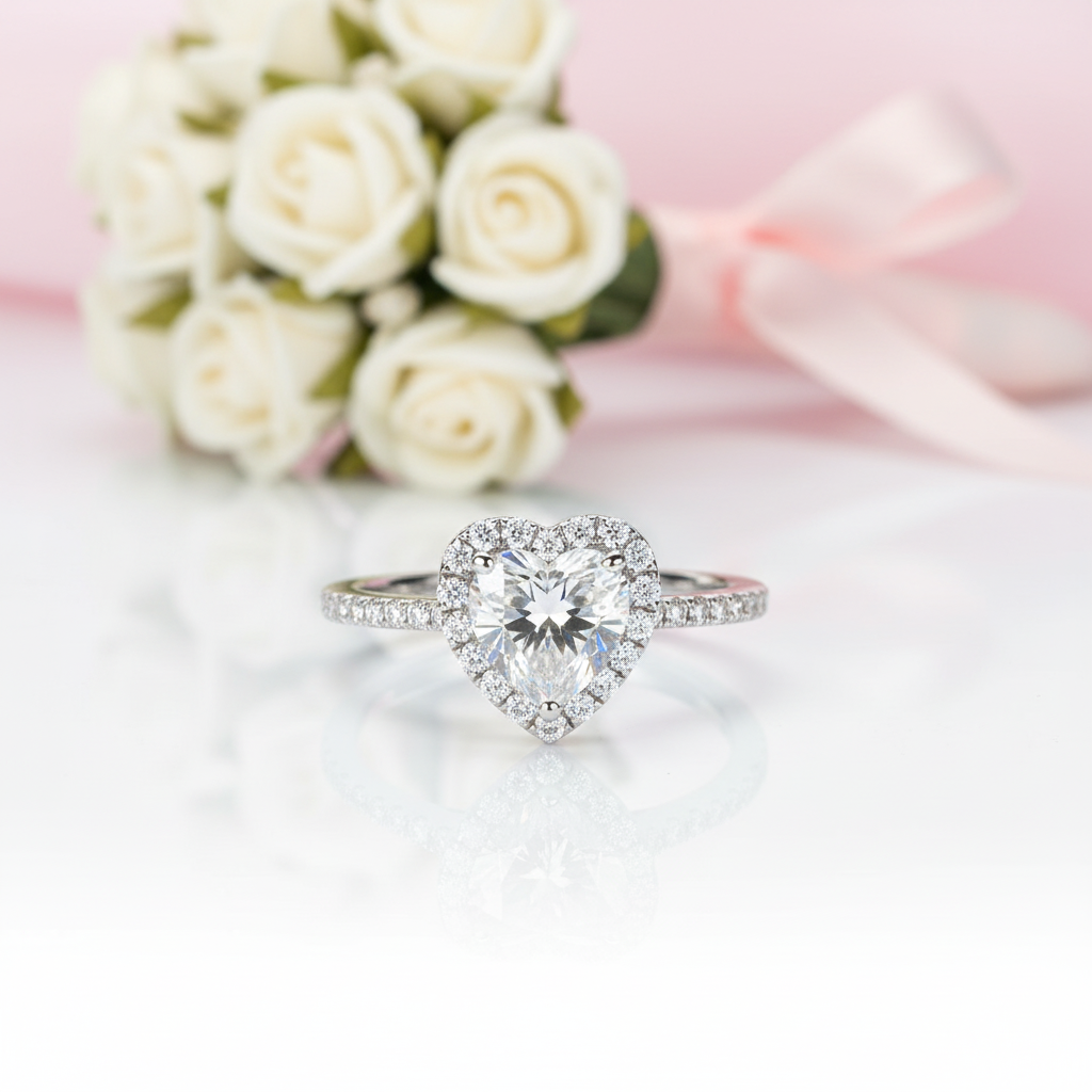 1ct Heart Cut Diamond Ring-Black Diamonds New York