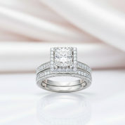 1ct Princess Cut Diamond Engagement Ring Set-Black Diamonds New York