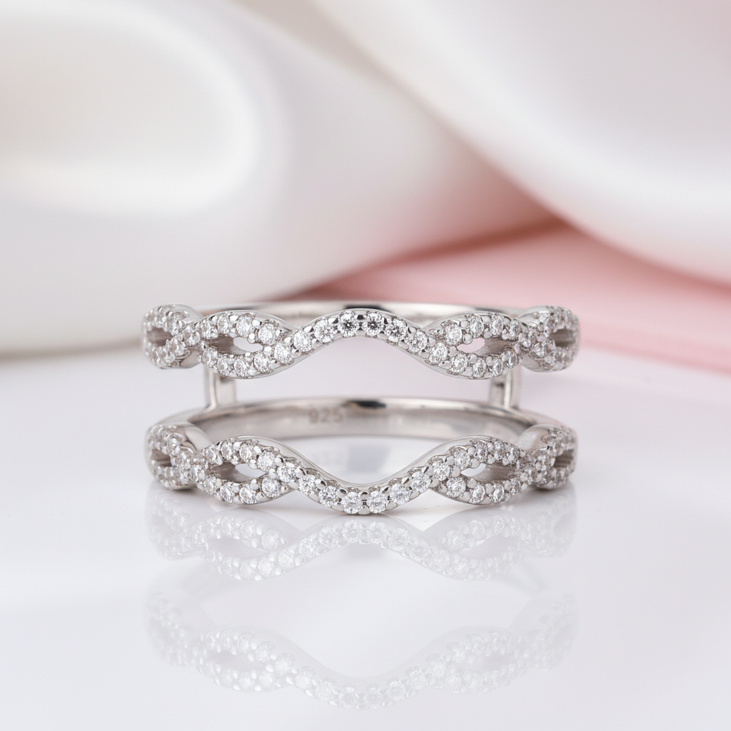 1mm Round Diamond Option Twisted Wedding Band-Black Diamonds New York