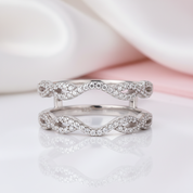 1mm Round Diamond Option Twisted Wedding Band-Black Diamonds New York