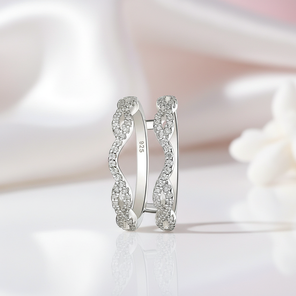 1mm Round Diamond Option Twisted Wedding Band-Black Diamonds New York