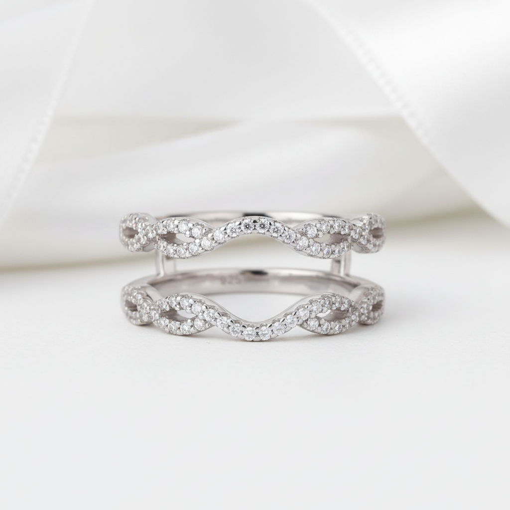 1mm Round Diamond Option Twisted Wedding Band-Black Diamonds New York