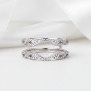 1mm Round Diamond Option Twisted Wedding Band-Black Diamonds New York