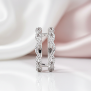 1mm Round Diamond Option Twisted Wedding Band-Black Diamonds New York
