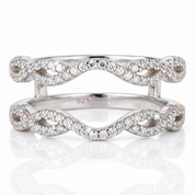 1mm Round Diamond Option Twisted Wedding Band-Black Diamonds New York