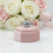 2 Carat 8mm Round Cut D Color Diamond Option Split Shank Engagement Ring-Black Diamonds New York