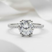 2.0 Ct Diamond Double Prong Engagement Ring-Black Diamonds New York