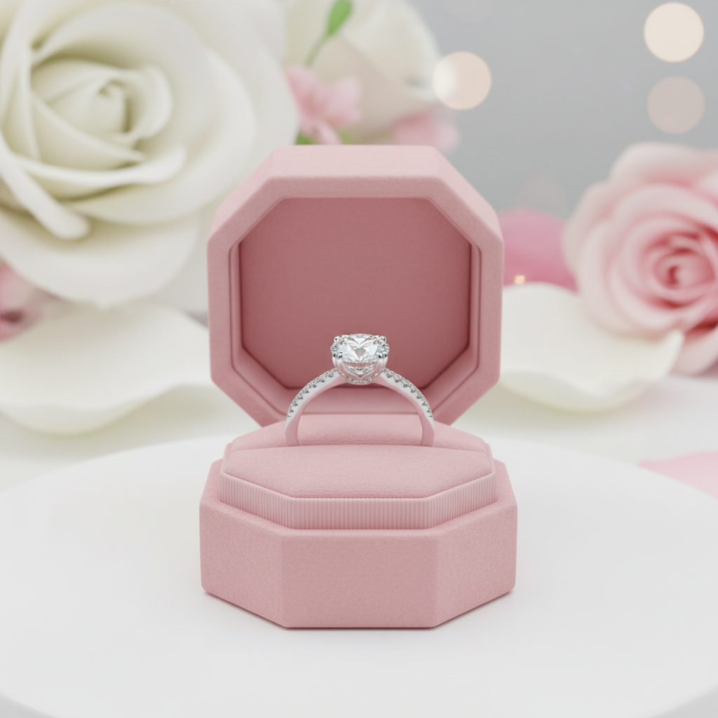 2.0 Ct Diamond Double Prong Engagement Ring-Black Diamonds New York