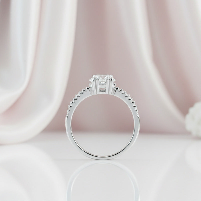 2.0 Ct Diamond Double Prong Engagement Ring-Black Diamonds New York