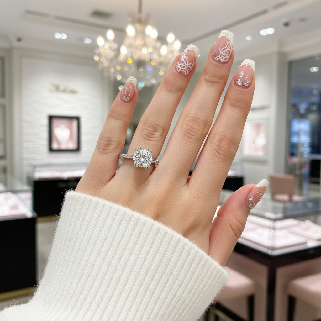 2.0 Ct Diamond Double Prong Engagement Ring-Black Diamonds New York