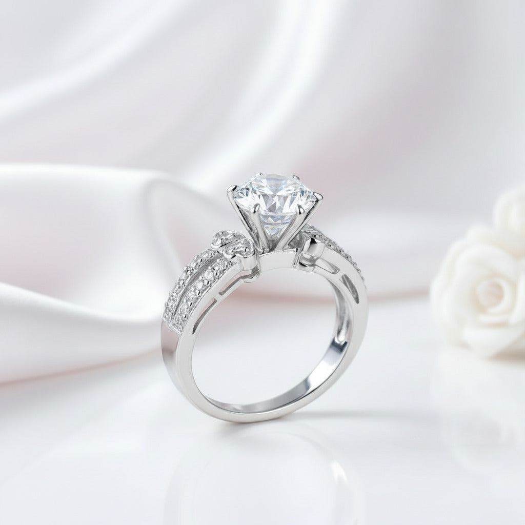 2.0 Ct Diamond Option Split Shank Engagement Ring-Black Diamonds New York