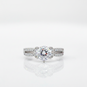 2.0 Ct Diamond Option Split Shank Engagement Ring-Black Diamonds New York