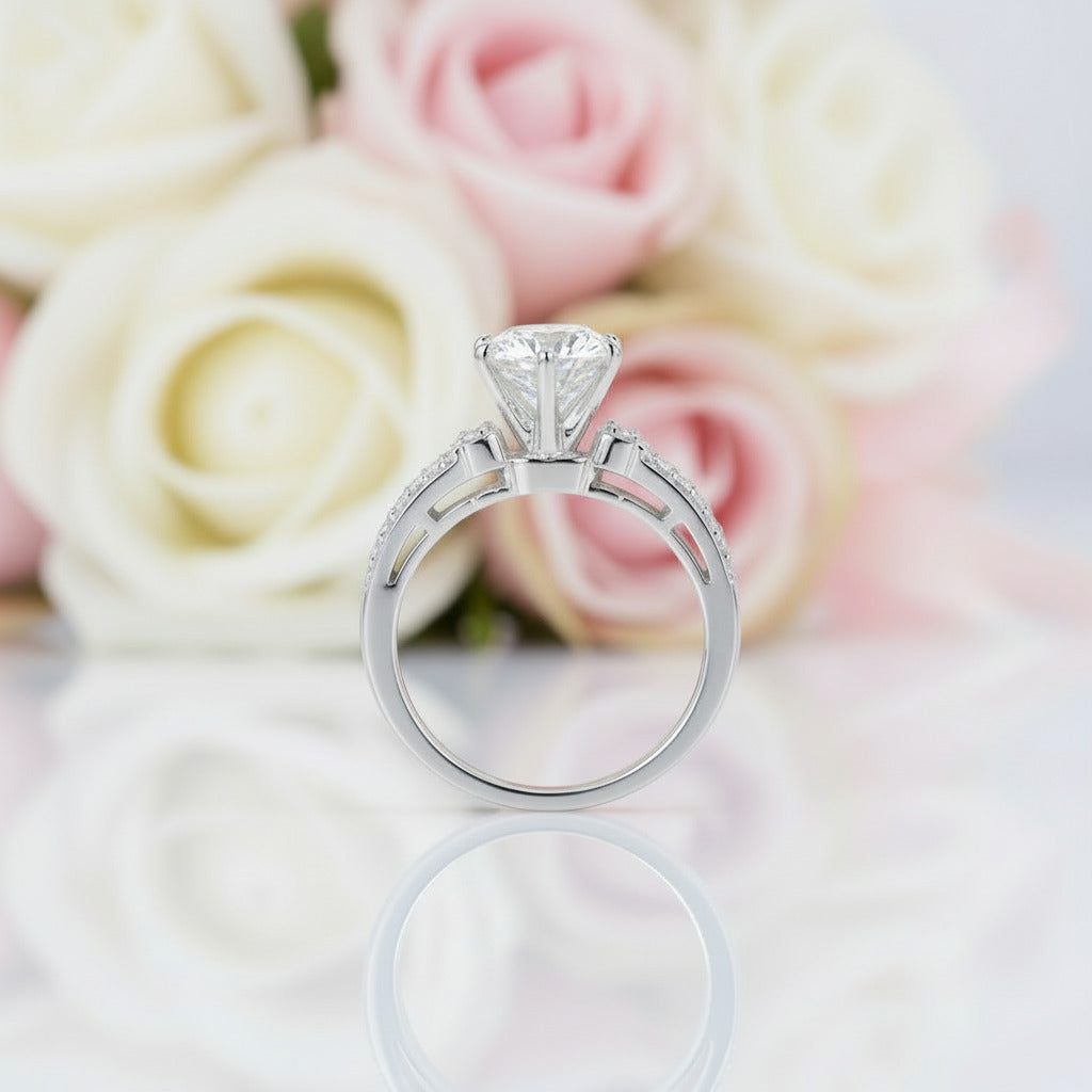 2.0 Ct Diamond Option Split Shank Engagement Ring-Black Diamonds New York