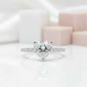 2.0 Ct Heart Cut D Color Diamond Engagement Ring-Black Diamonds New York