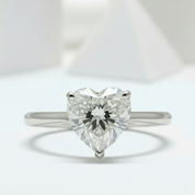 2 Carat Diamond Heart Engagement Ring-Black Diamonds New York