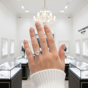 2 Carat Diamond Heart Engagement Ring-Black Diamonds New York